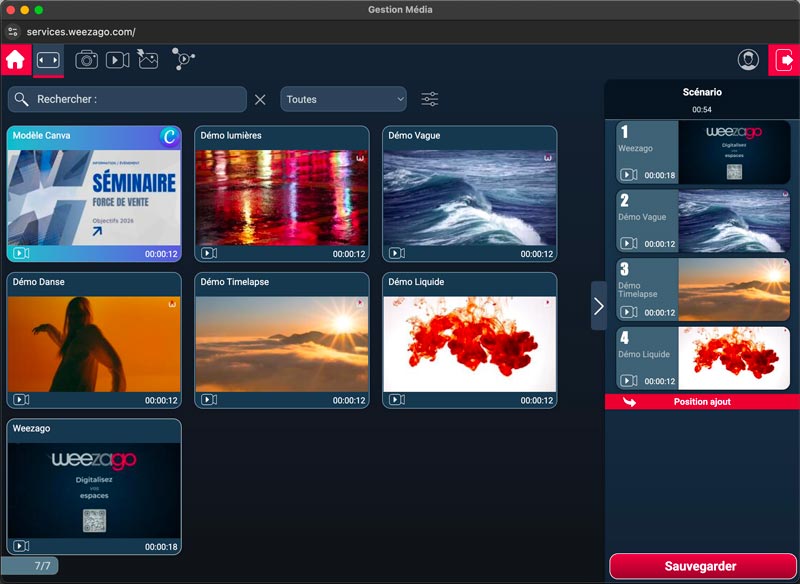 Weezago | Logiciel Affichage Dynamique Digital Signage | CMS SaaS