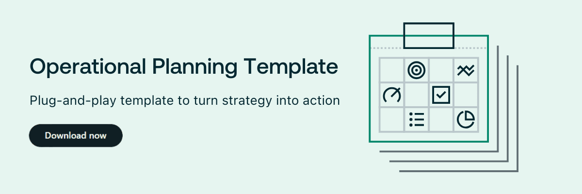 operational planning template by Quantive