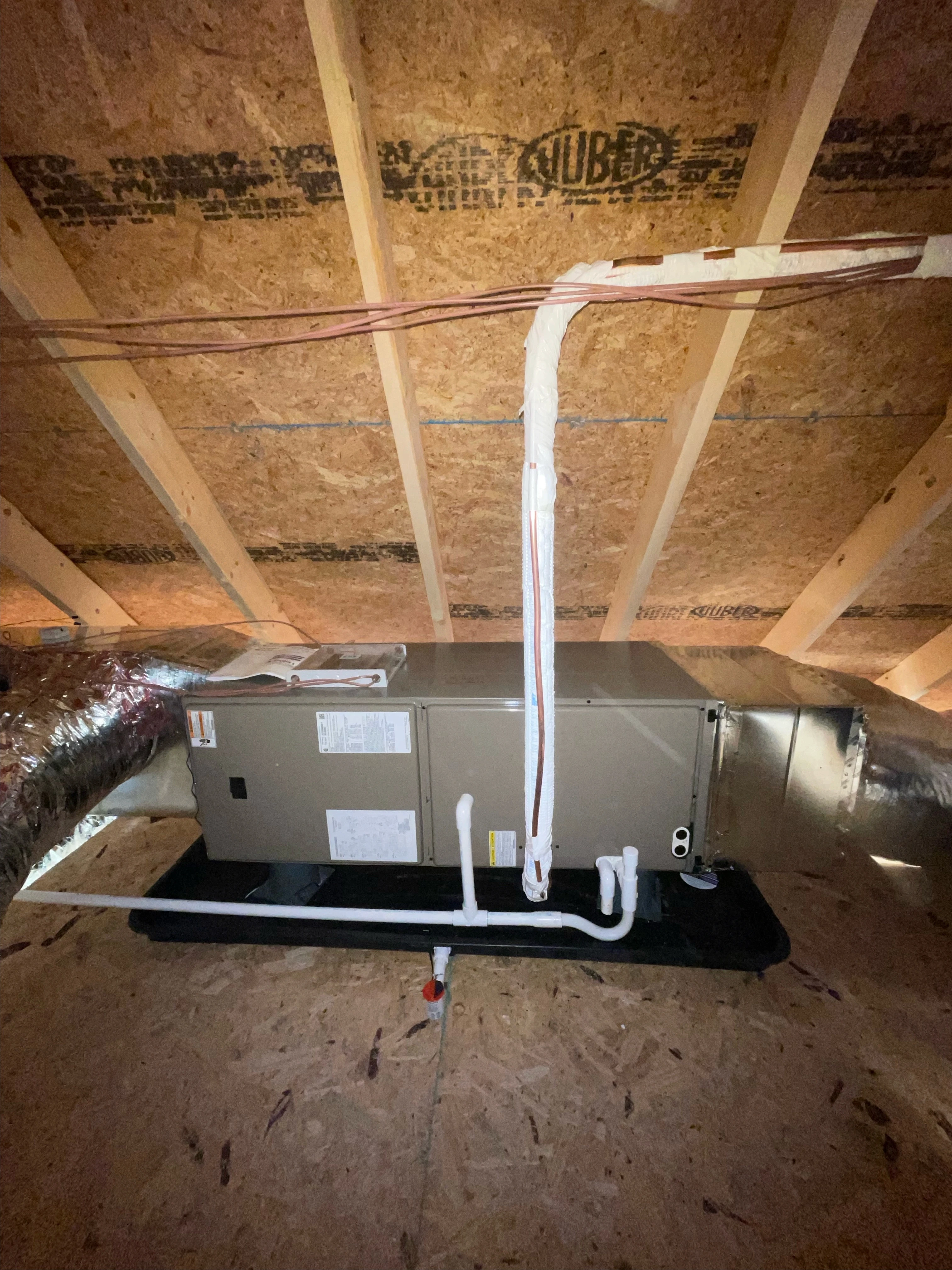 French Plumbing HVAC unit install