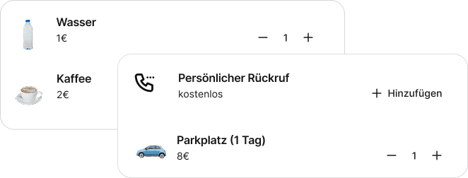 Add-Ons die Terminbuchungen in anny hinzugefügt werden können