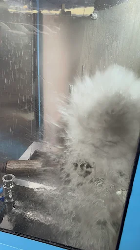 DPF cleaning process in the workshop