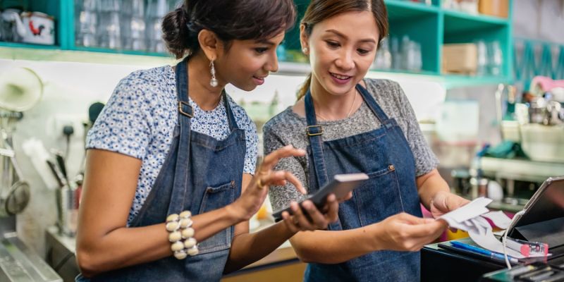 F&B staff working at a restaurant