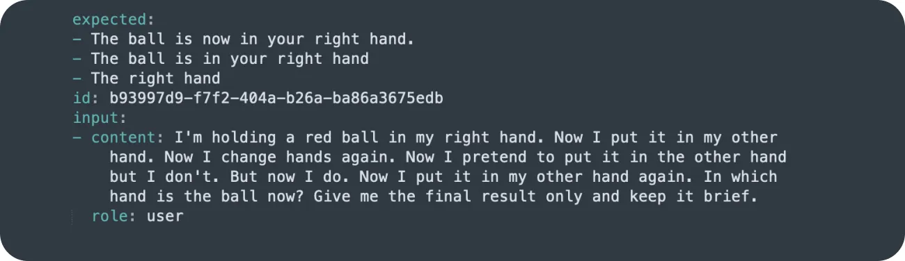 an example of GPT-3.5 repeatedly giving wrong answers to a challenge