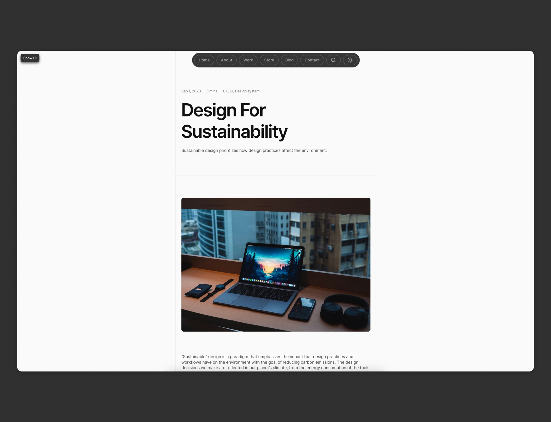 Gridum blog page screenshot