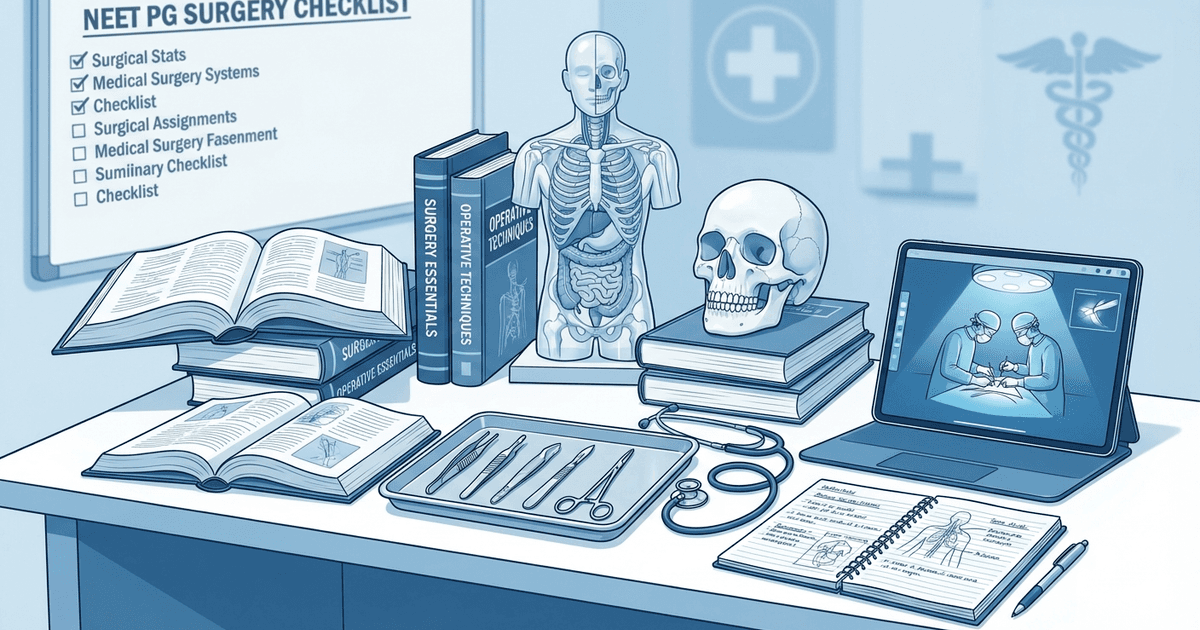 Cover: How to Study Surgery for NEET PG 2026: Checklist + High-Yield Topics