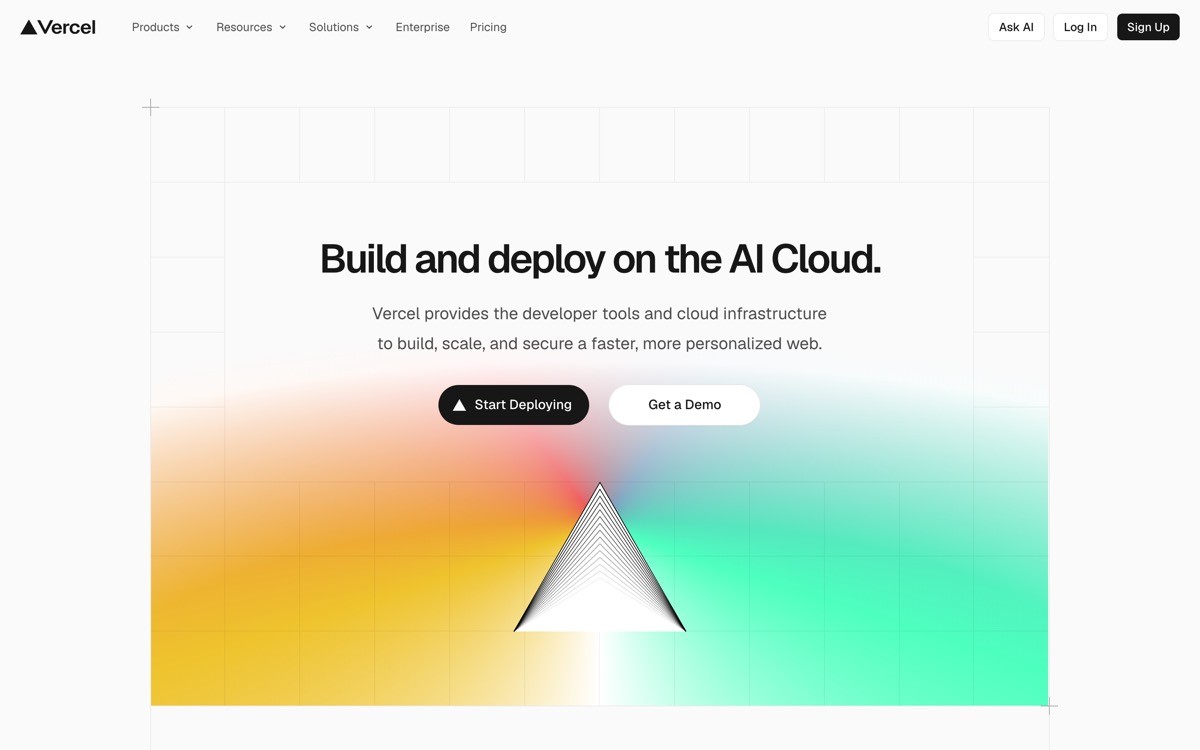 AI Startup Design System Examples with Vercel