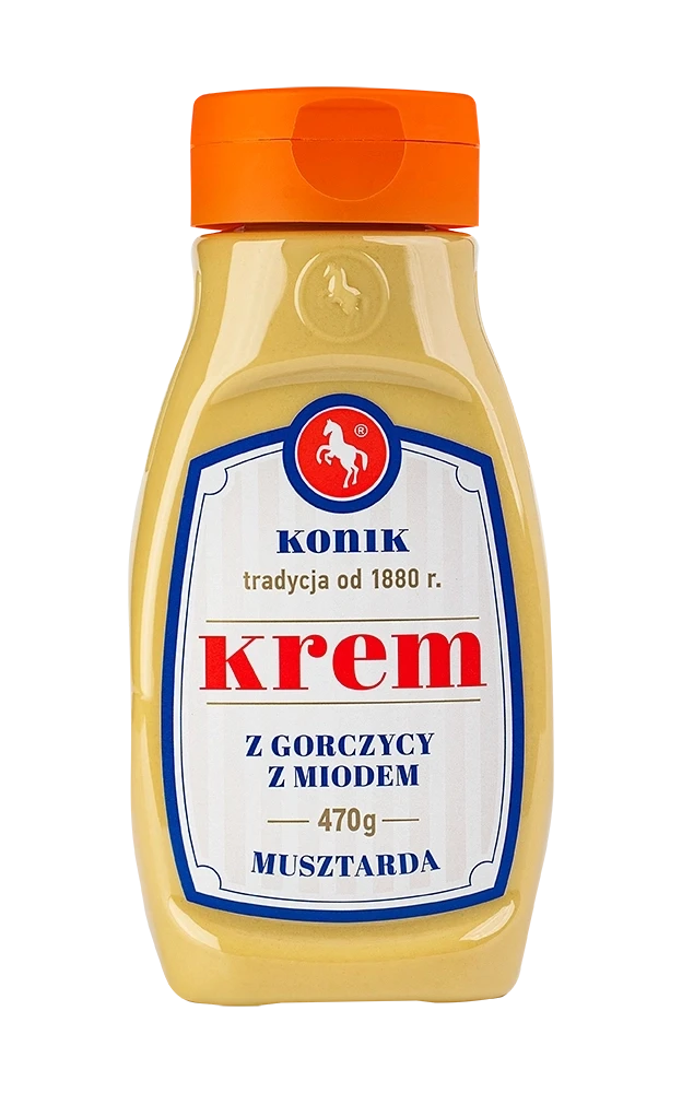 Musztarda krem z gorczycy z miodem PET 470g