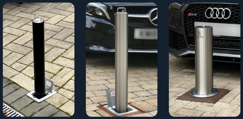 Different types of telescopic security bollards