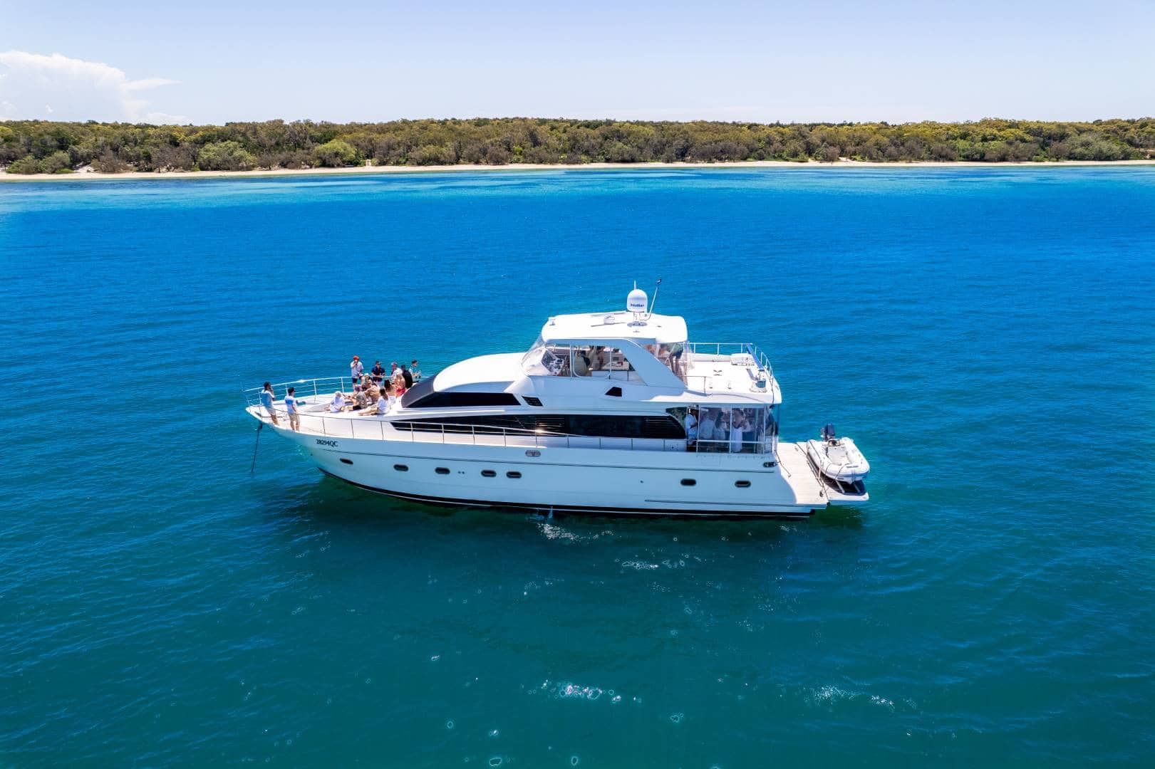 Luxury boats on the water