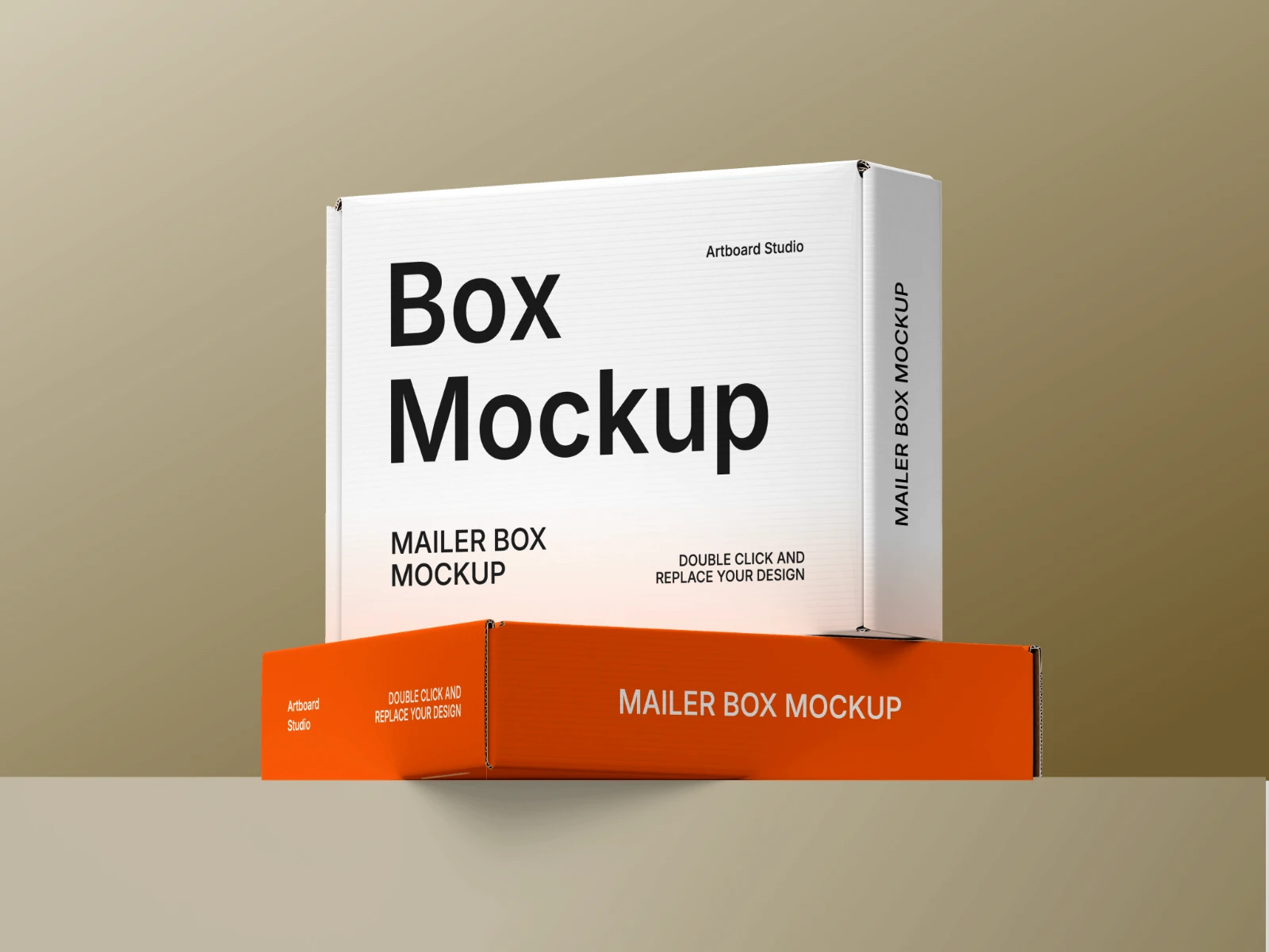 White mailer box mockup