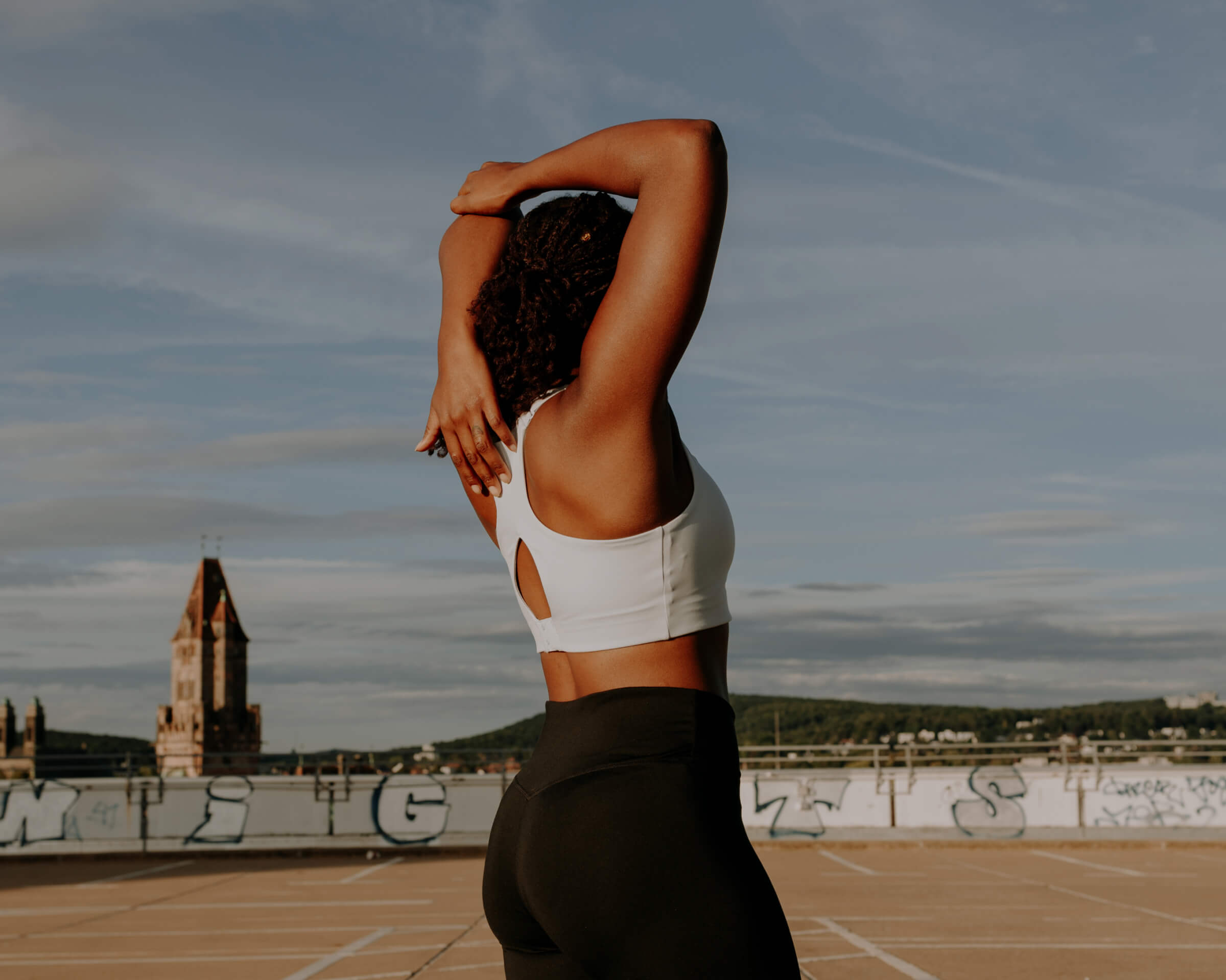 woman doing stretching exercise