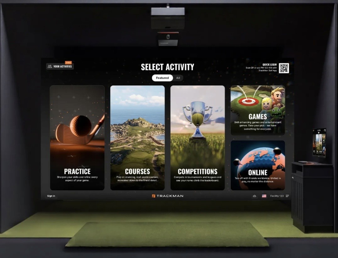 Proposed Range Room simulator bay with Trackman display