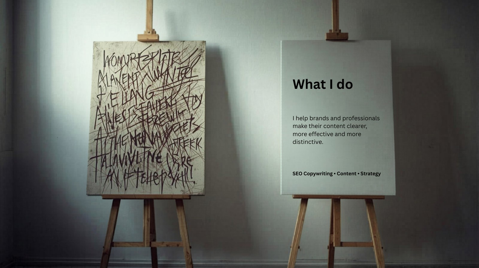 confronto tra testi caotici e testi chiari su una pagina