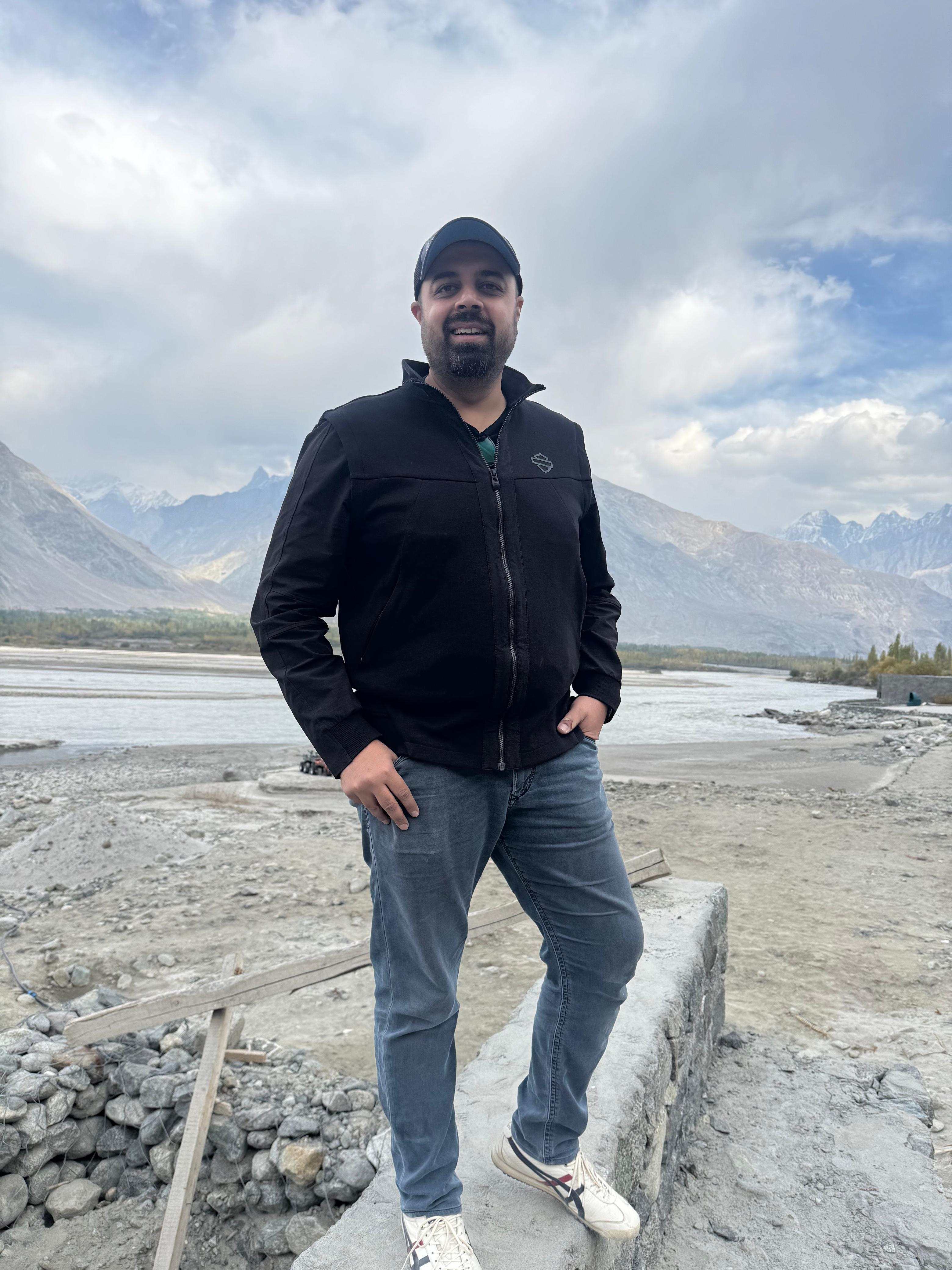 a man smiling for the camera