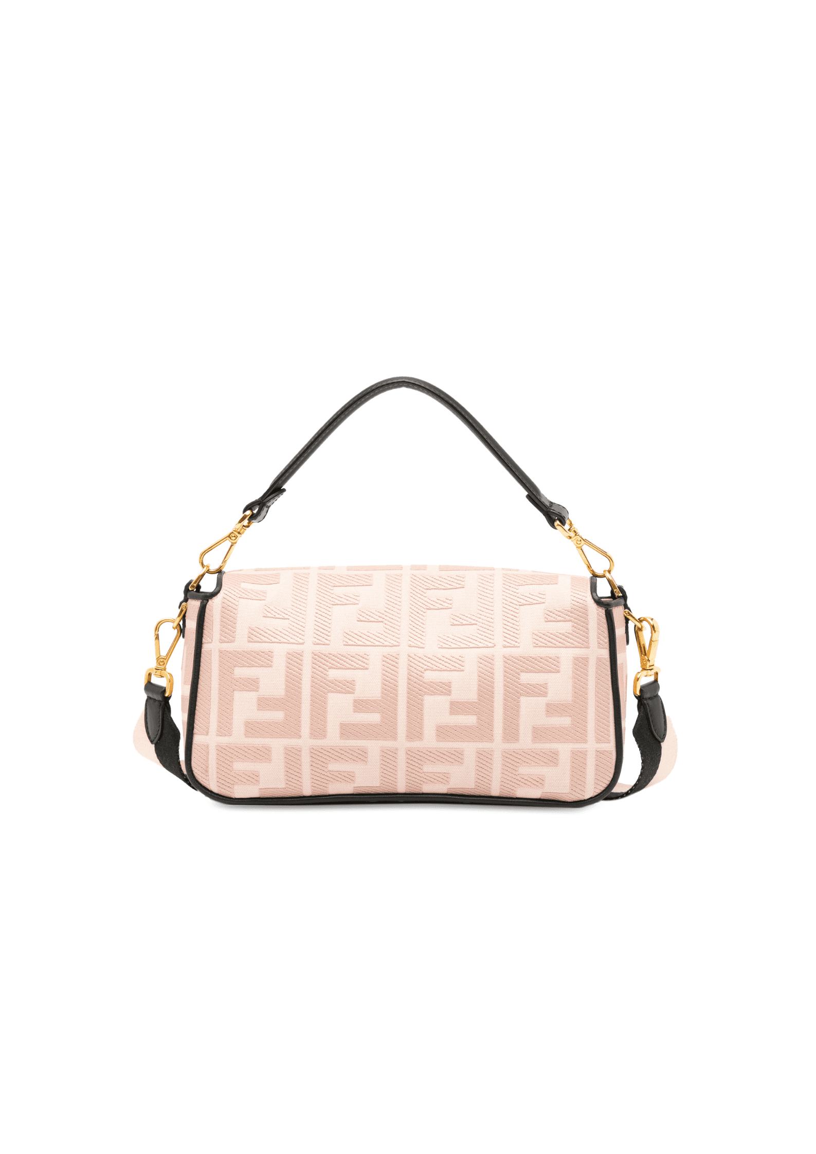 Fendi Zucca Embroidered Baguette Satchel