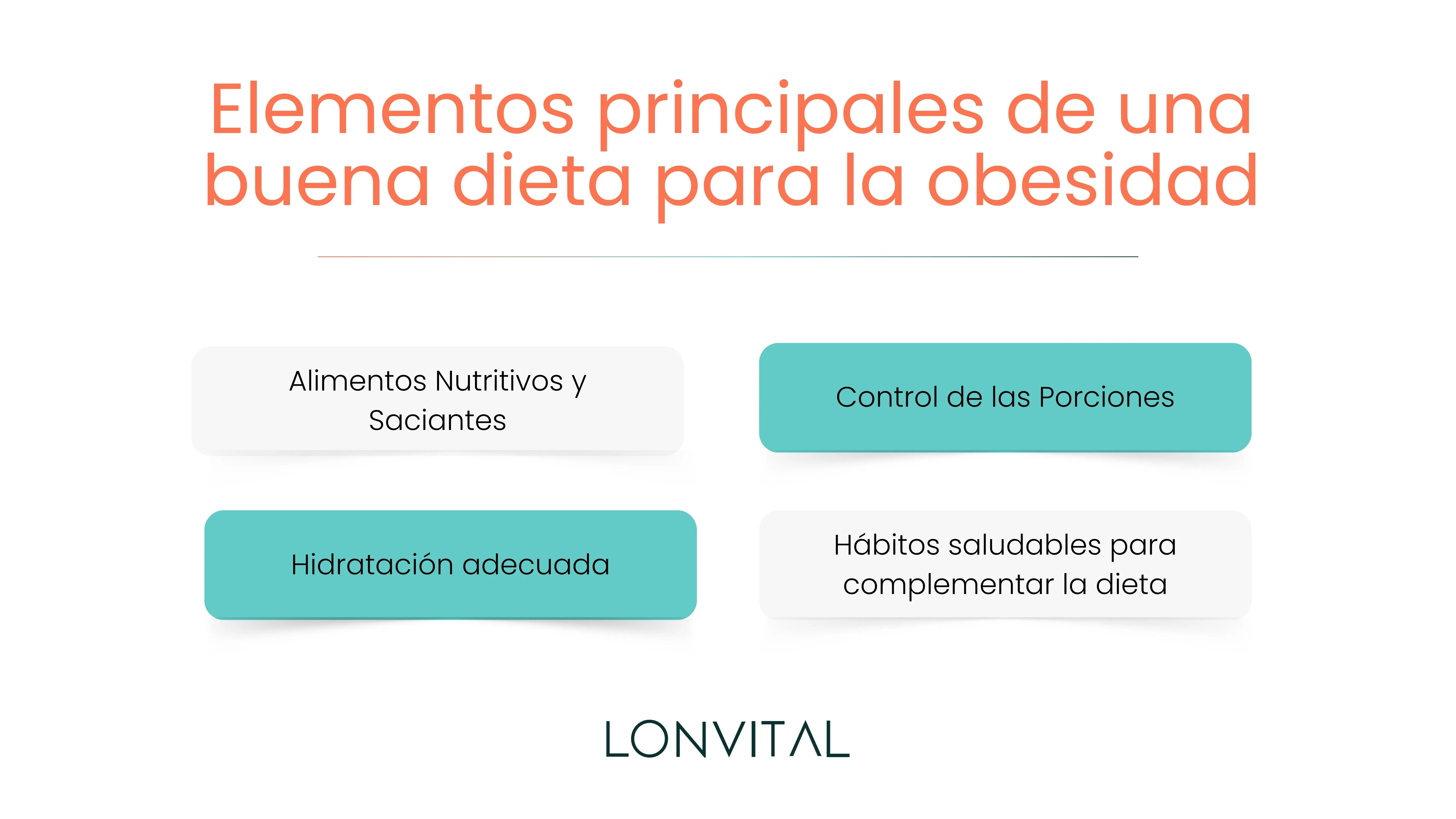 Elementos principales de una buena dieta para la obesidad