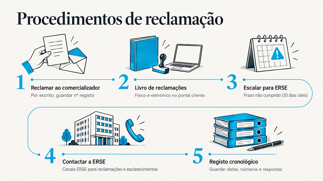 Procedimentos para reclamações sobre a tarifa regulada — overview diagram