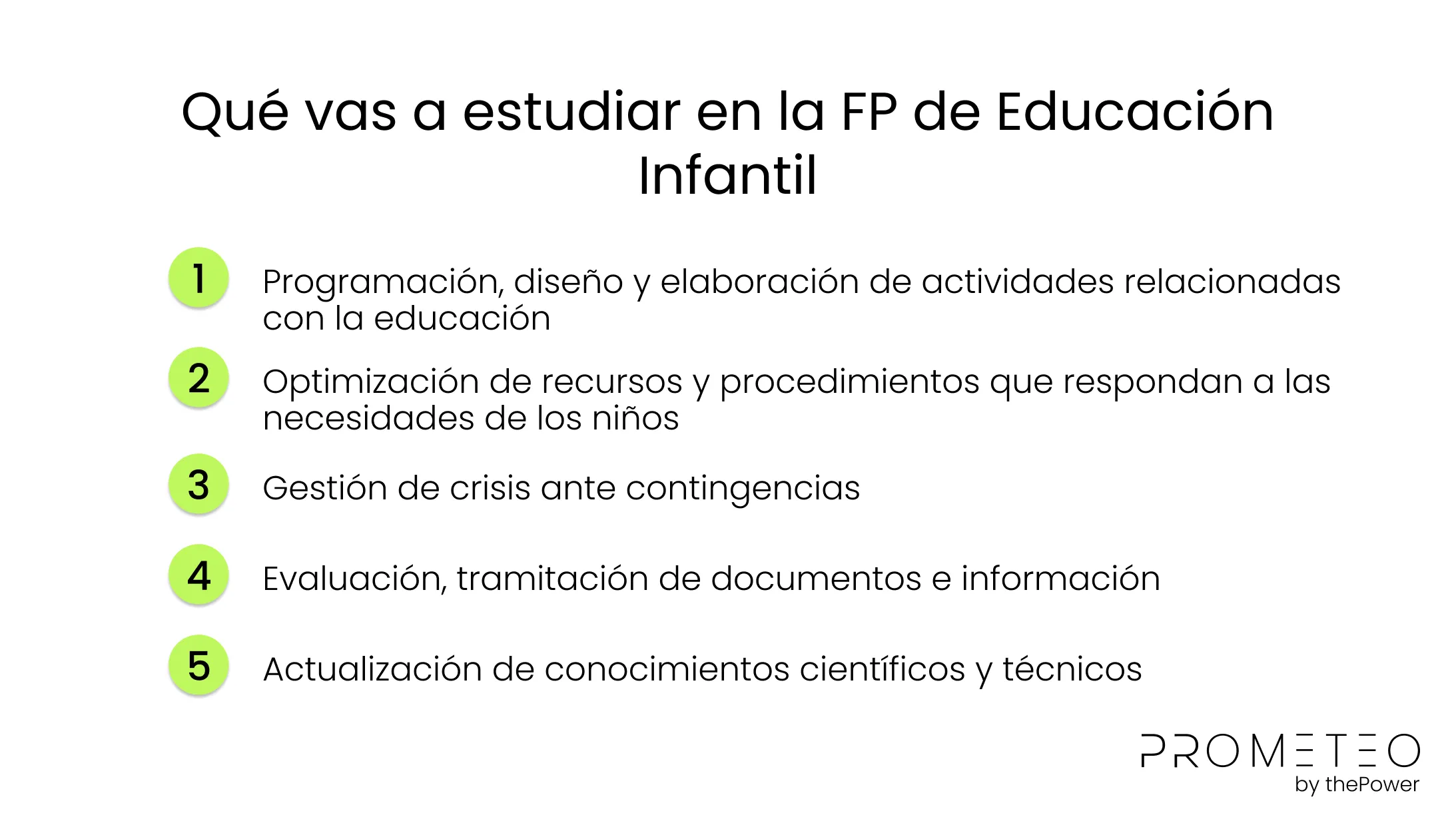 Qué vas a estudiar en la FP de Educación Infantil