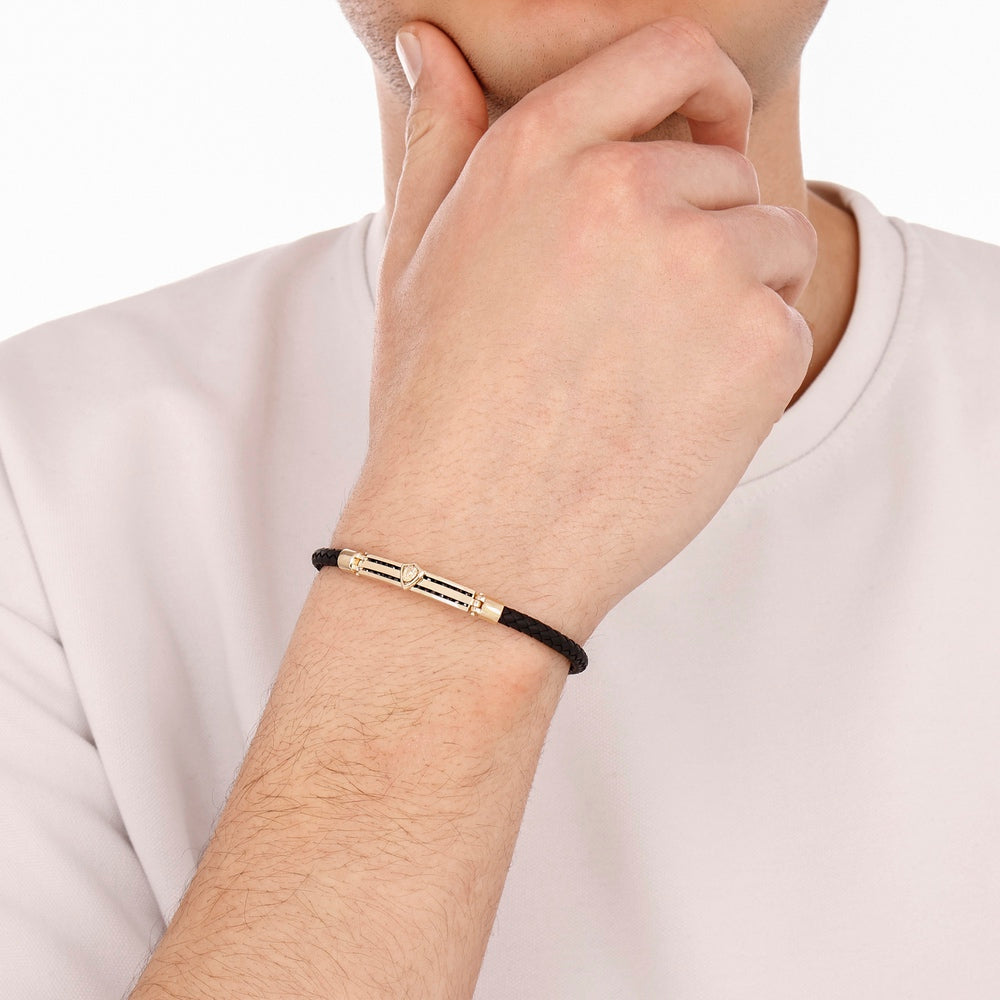 Assos 14 Ayar Altın Modern Tasarım Şık Erkek Bileklik