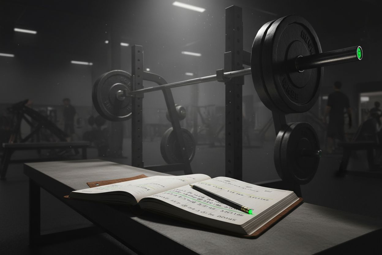 Registro de entrenamiento con series y pesos