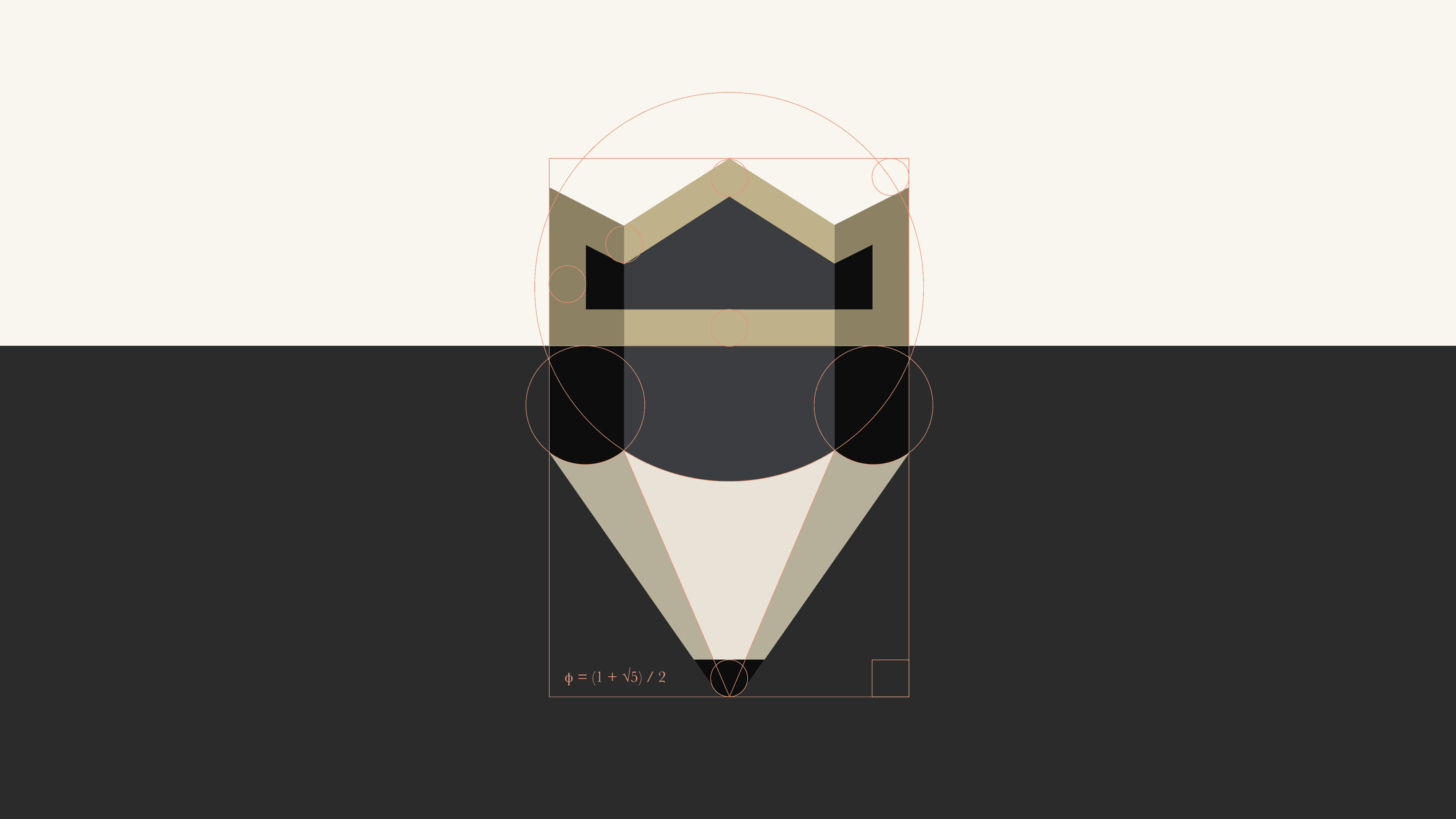 YKC Agency logo built on golden ratio proportions