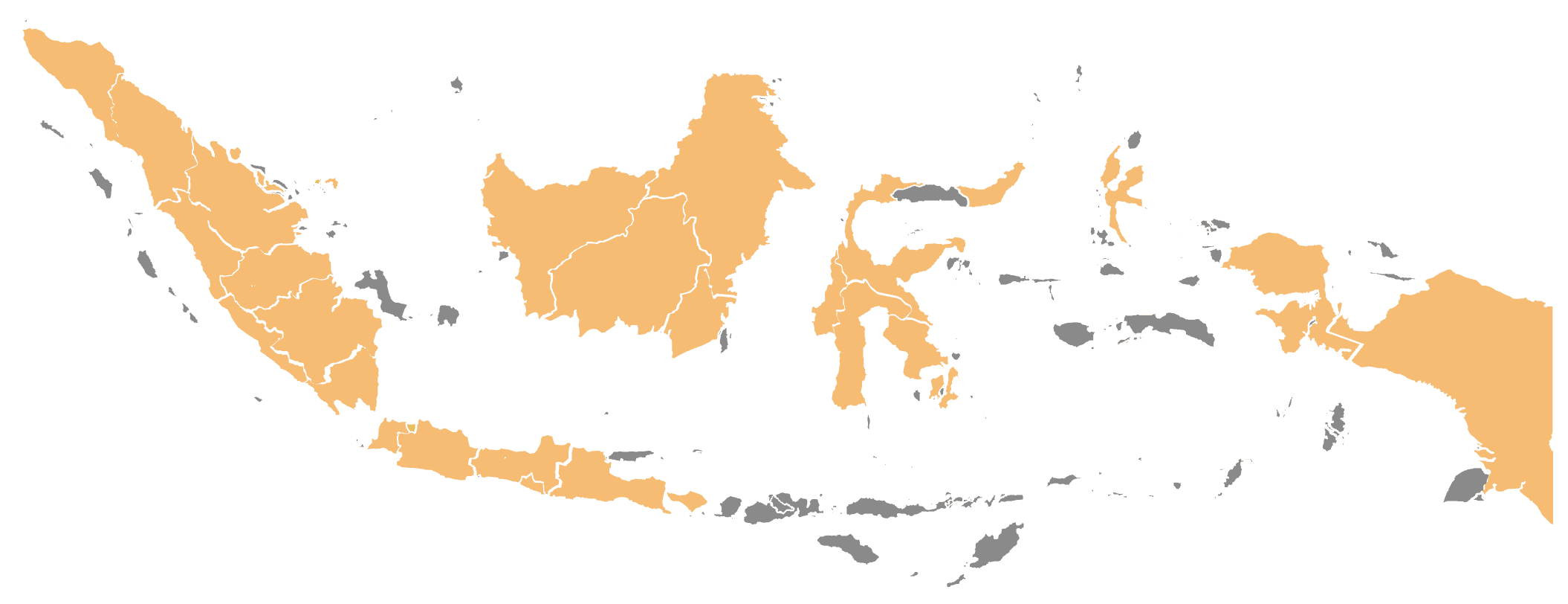 Distribution coverage map showing Baskit’s active reach across major regions in Indonesia, highlighting supported provinces