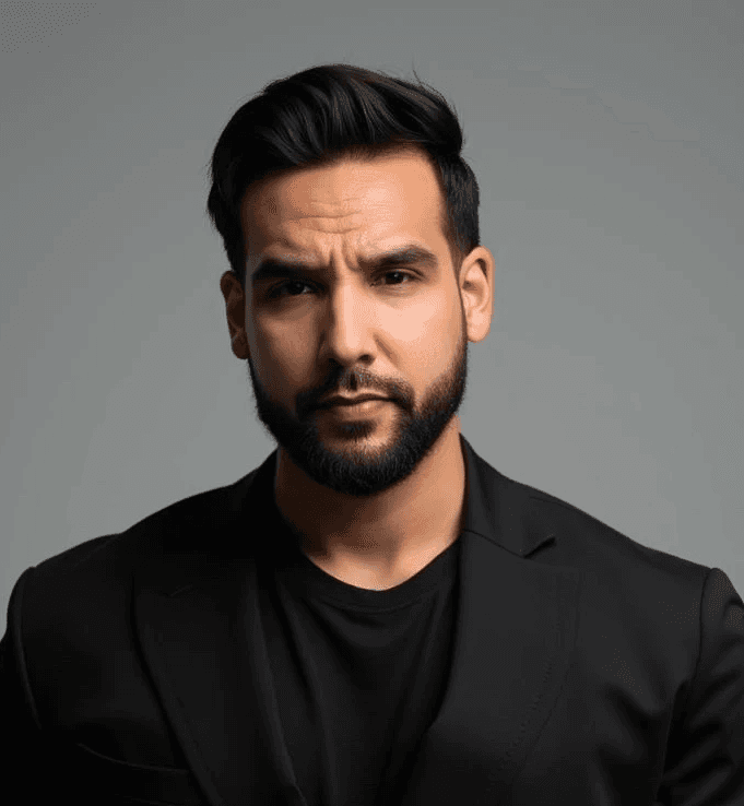 Portrait of portfolio creator – front view