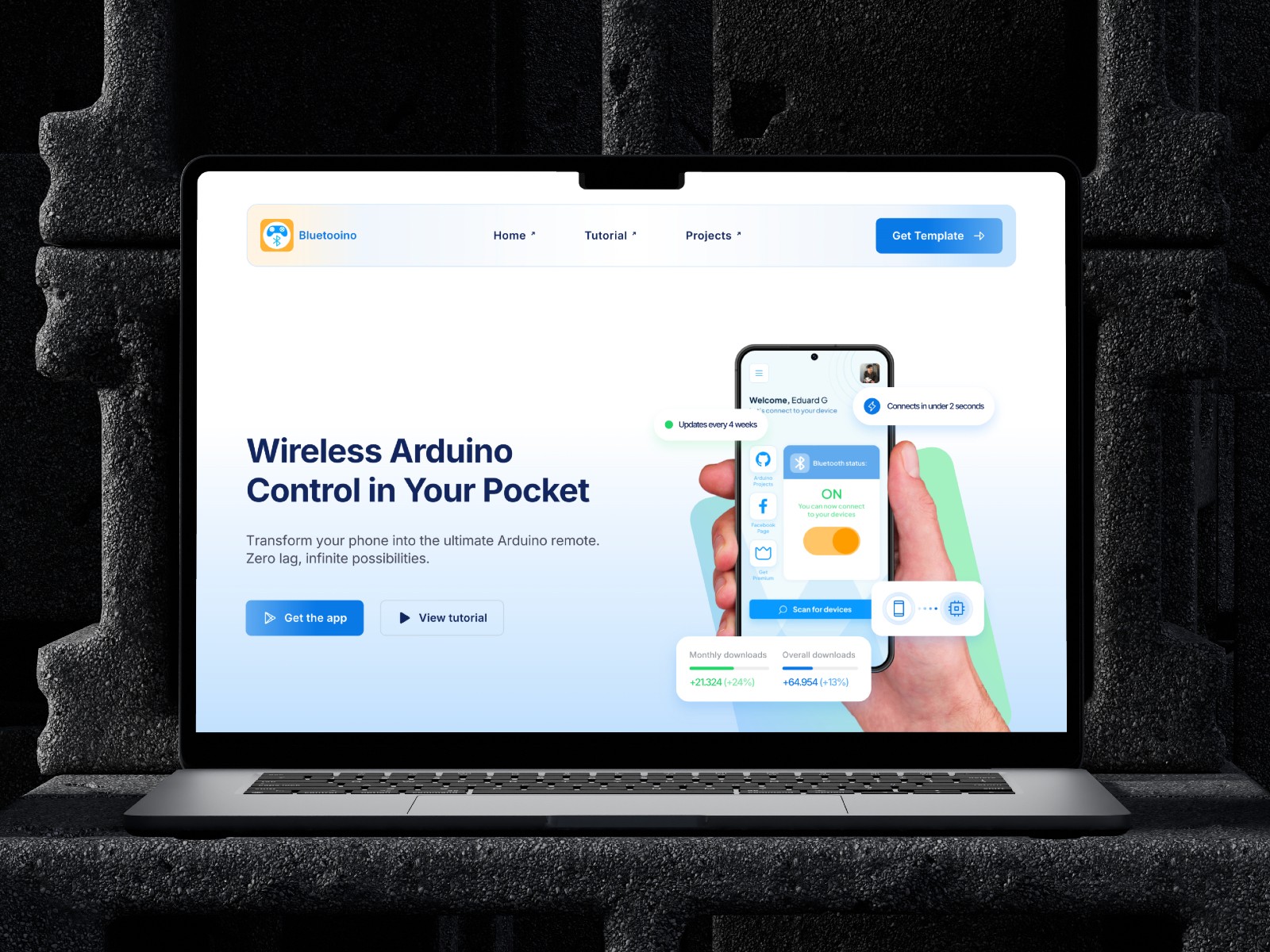 Bluetooino — 现代动效落地页设计案例