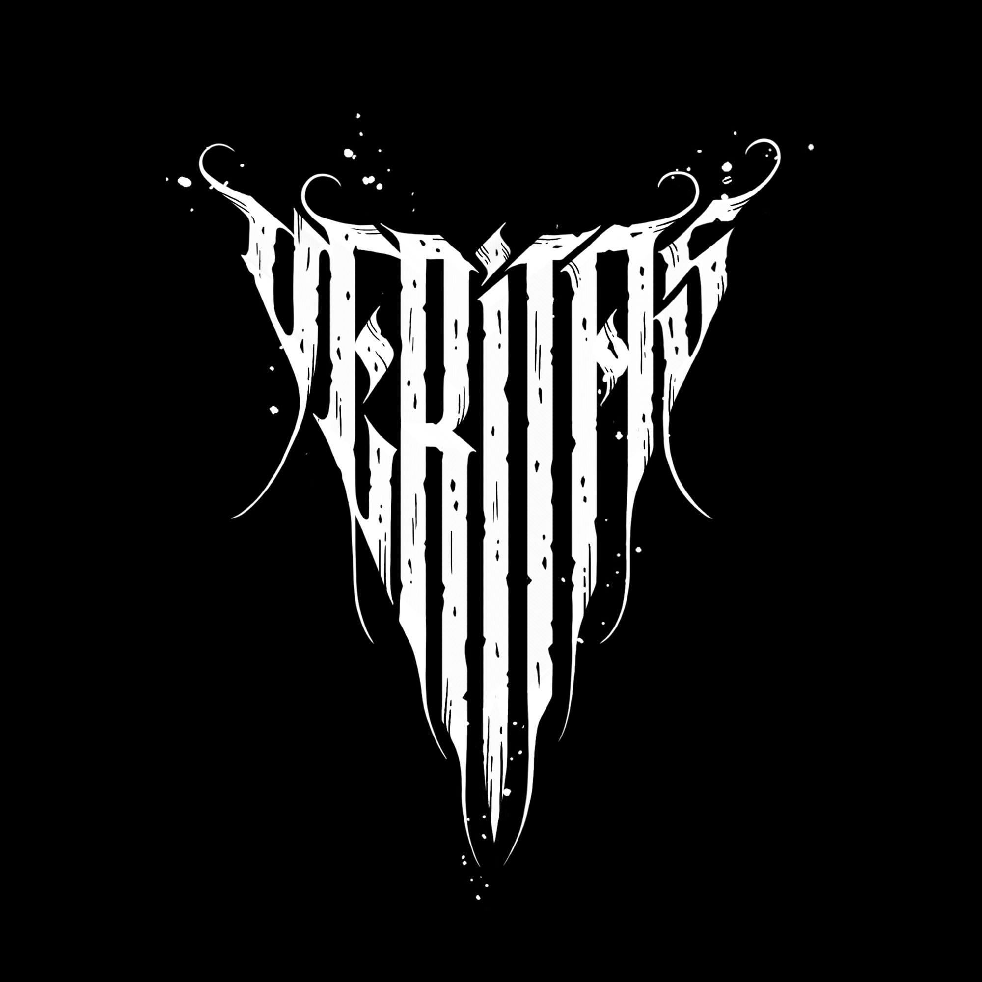 Veritas in triangular shape, writing with modern Gothic style