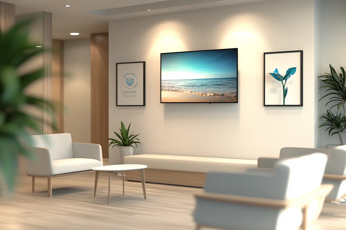 תמונה של חדר המתנה עם תצוגה דינמית