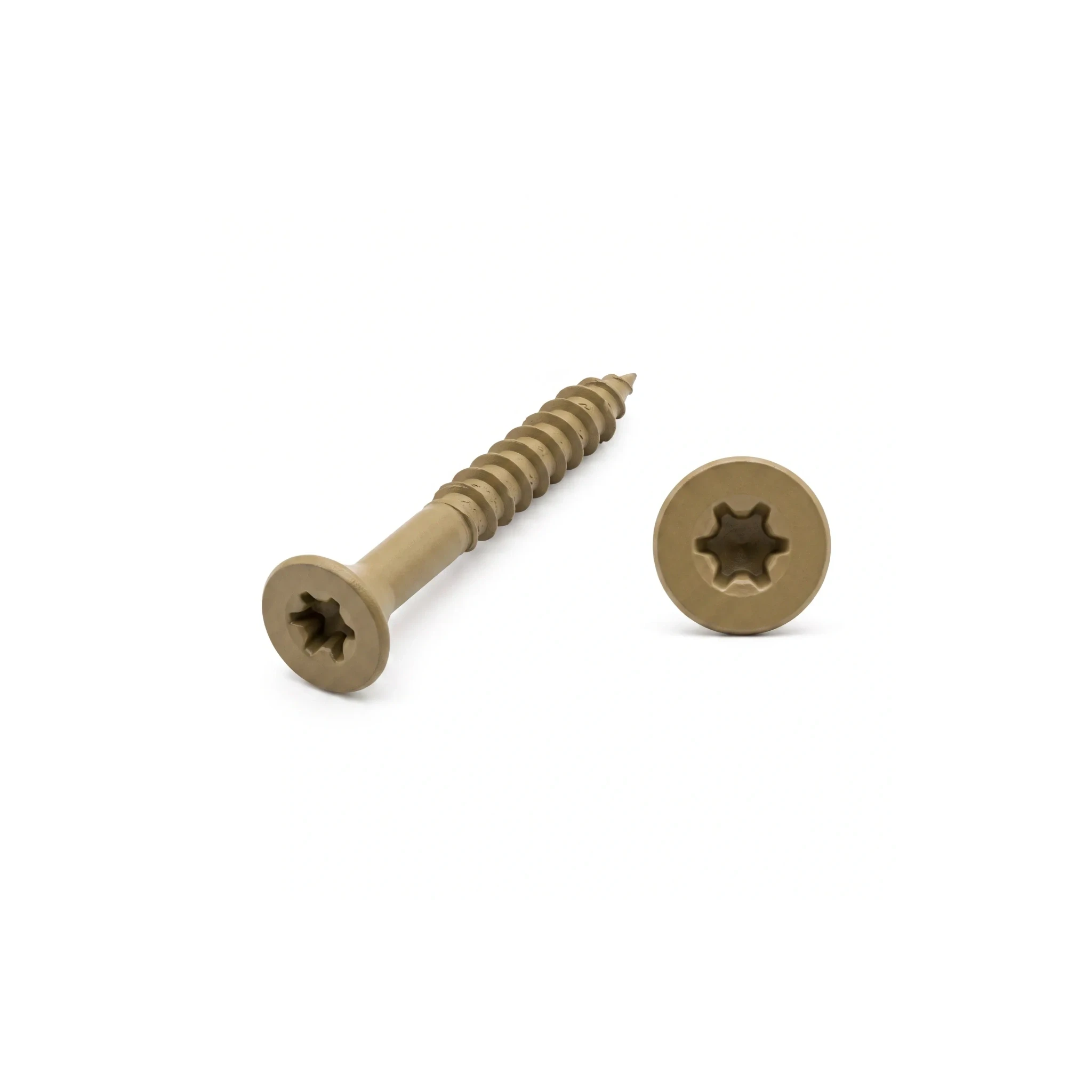 #9 x 2-1/2 in Tan Deck Screw available from Capital Lumber in Boise, Idaho