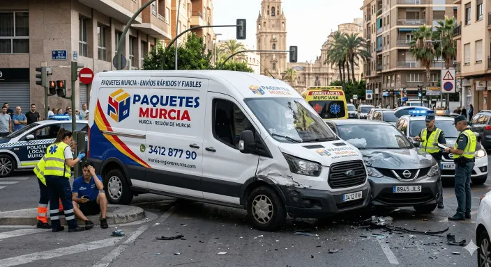 Accidente de tráfico de un repartidor joven en una furgoneta de empresa que no figuraba en la póliza individual.
