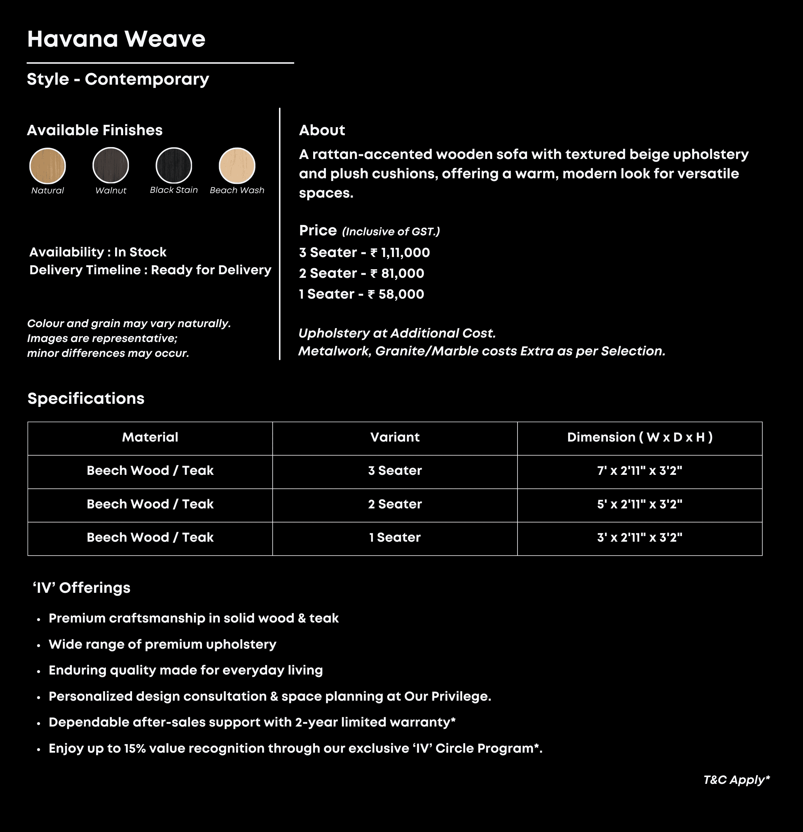 Plum velvet 3-seater with channel tufting and gold-toned legs.