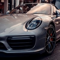 silver sports car