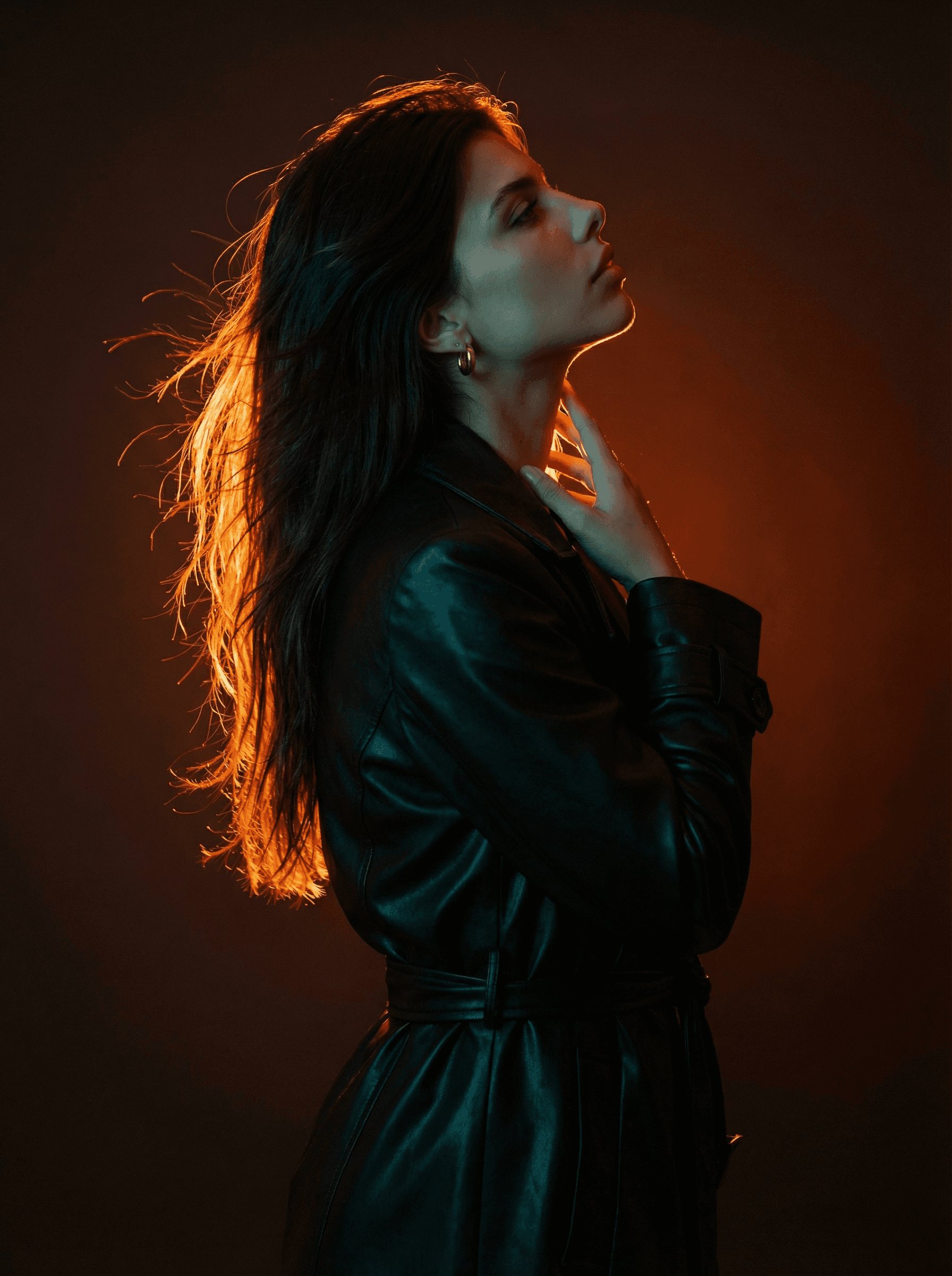 Asian woman enjoying sun outside