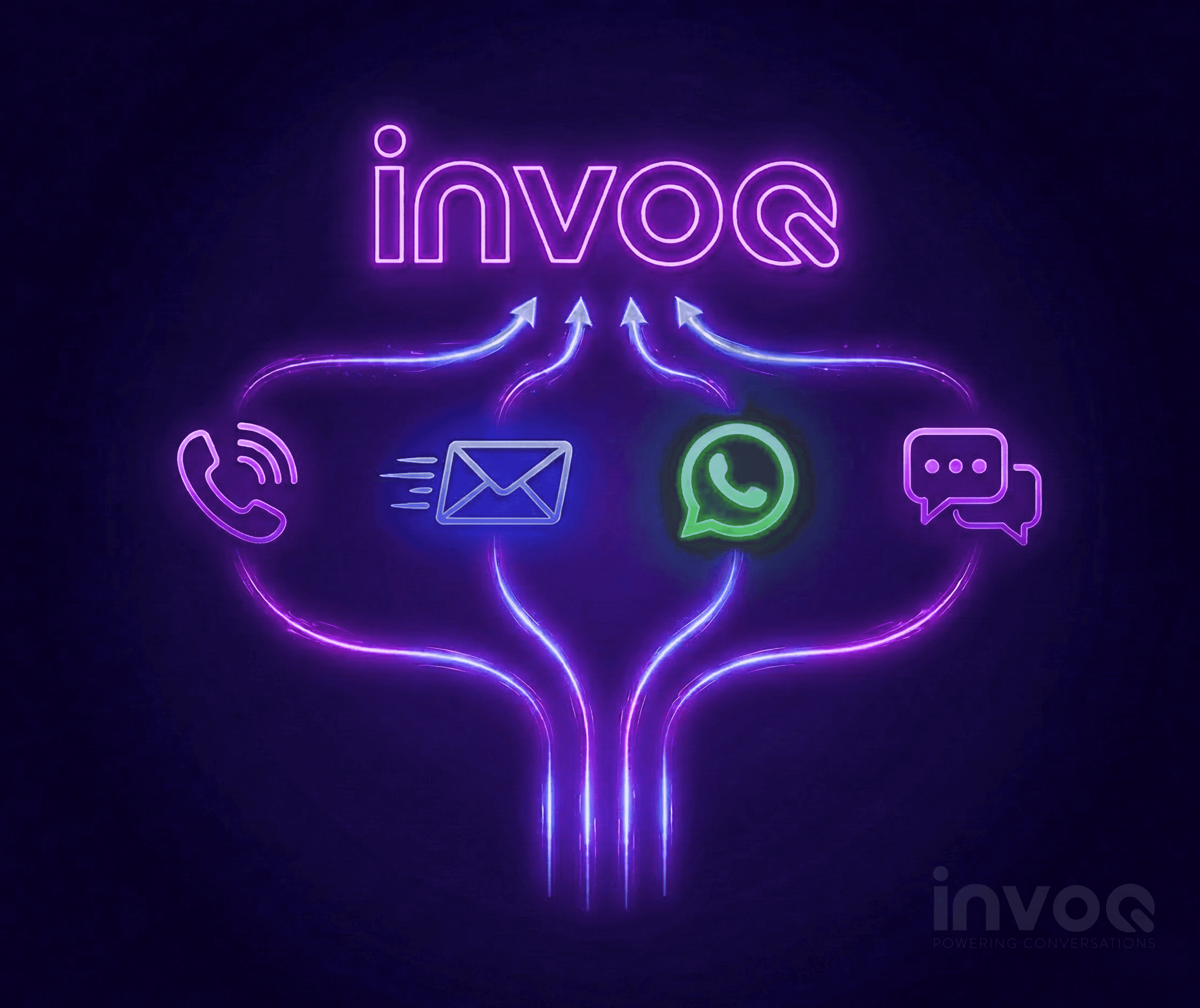 INVOQ is an AI-powered omnichannel CX platform, designed to unify conversations across voice, WhatsApp, email and video—while integrating seamlessly into existing enterprise ecosystems. 