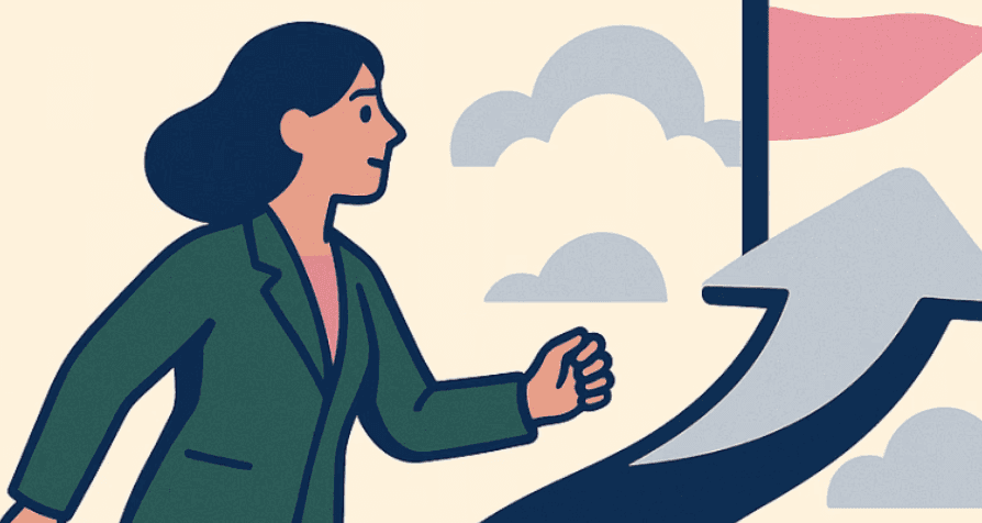 Office workers around table discussing their optimistic ideas