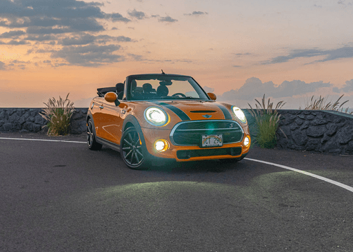 Orange Mini Cooper S For Rent In Kona Big Island Hawaii