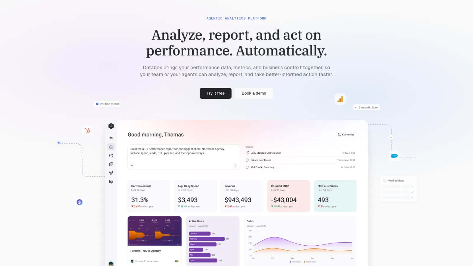 Databox homepage