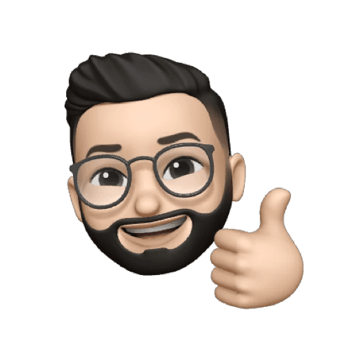 A cartoon-style illustration of a smiling man with glasses and a beard giving a thumbs-up gesture.