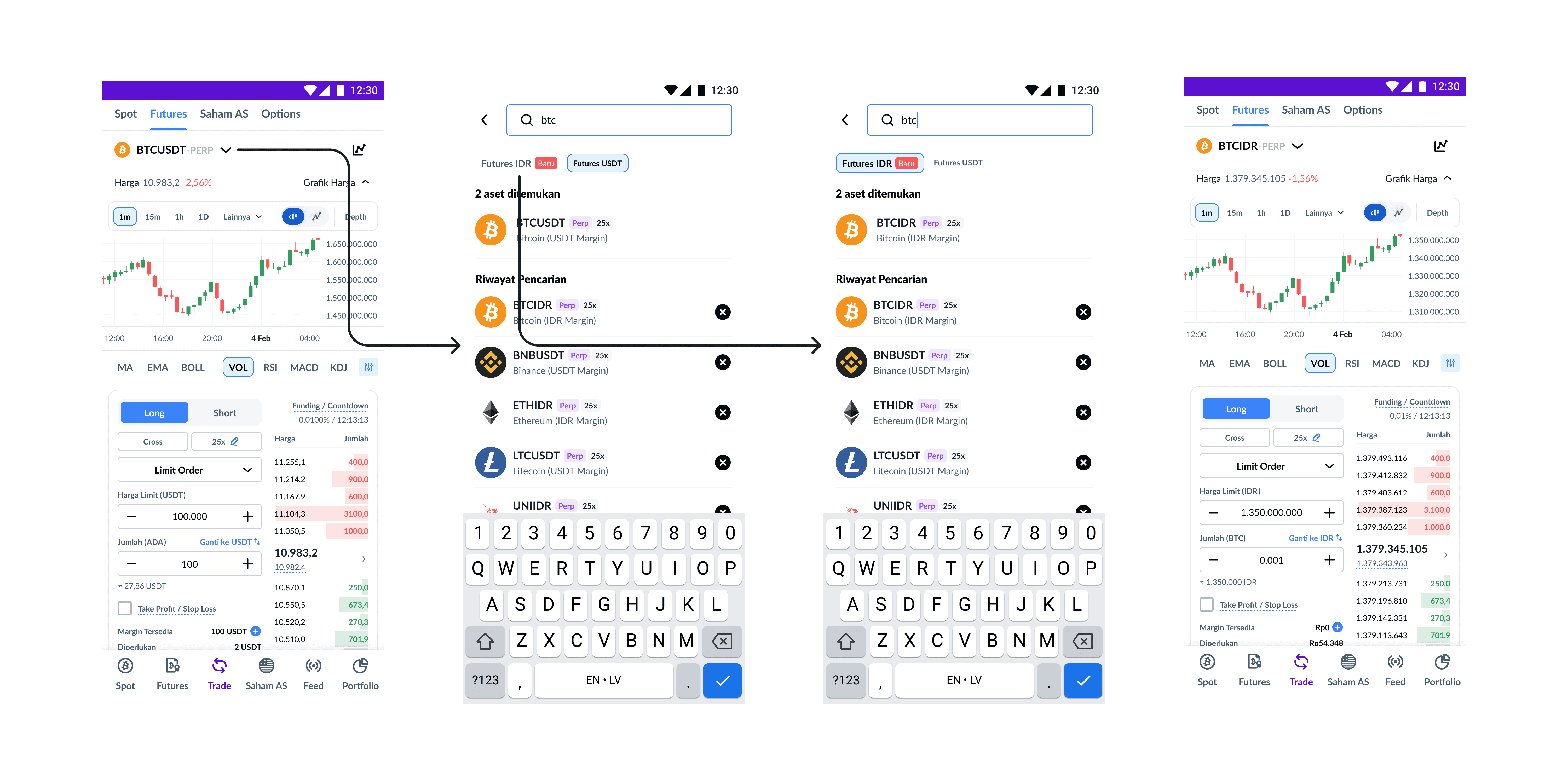 Search Pages will prioritize current margin-currency but still allowing access to the other currency.