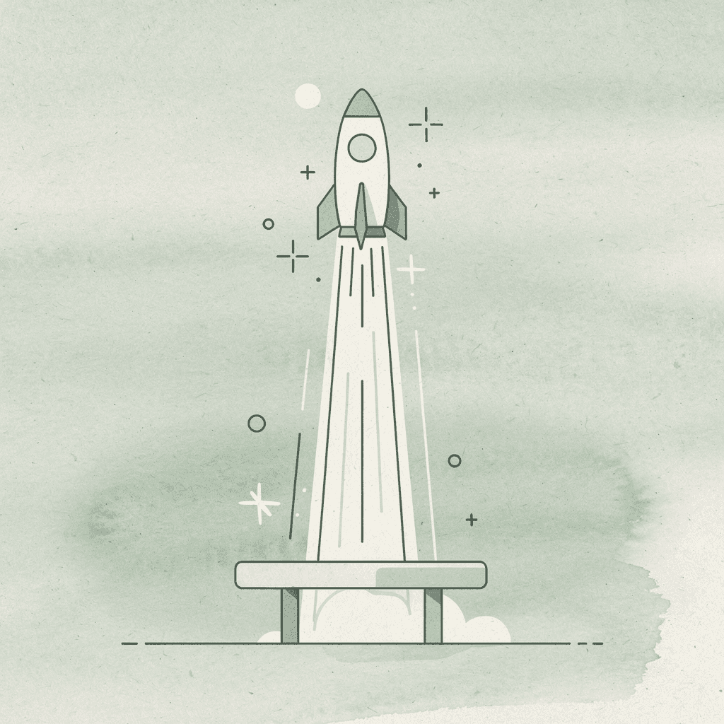 Scene of a product launching upward, representing increased sales from better visuals