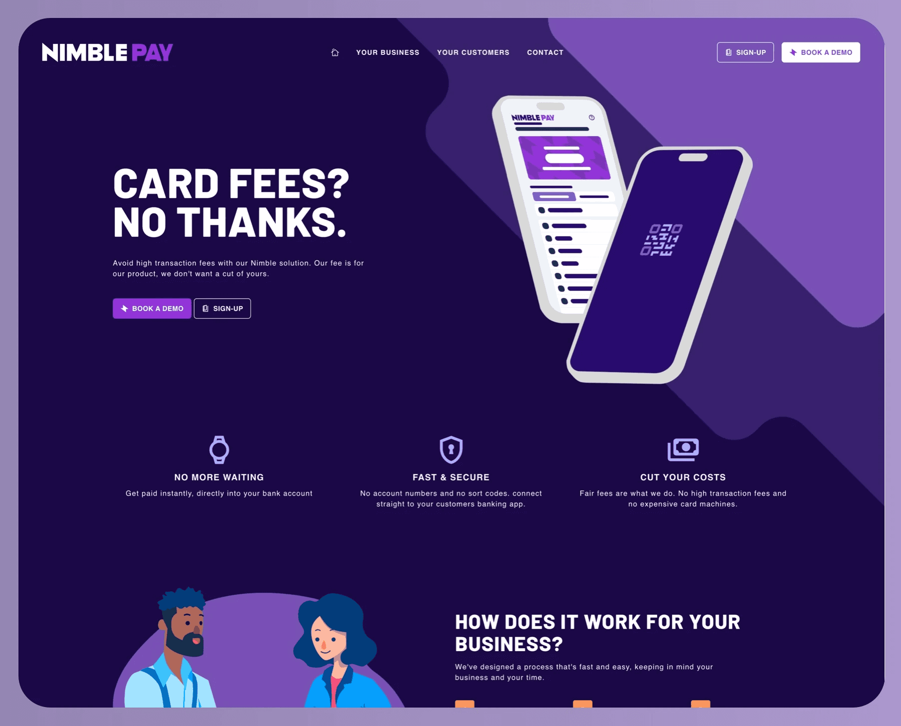 New website build example showing modern design and responsive layout