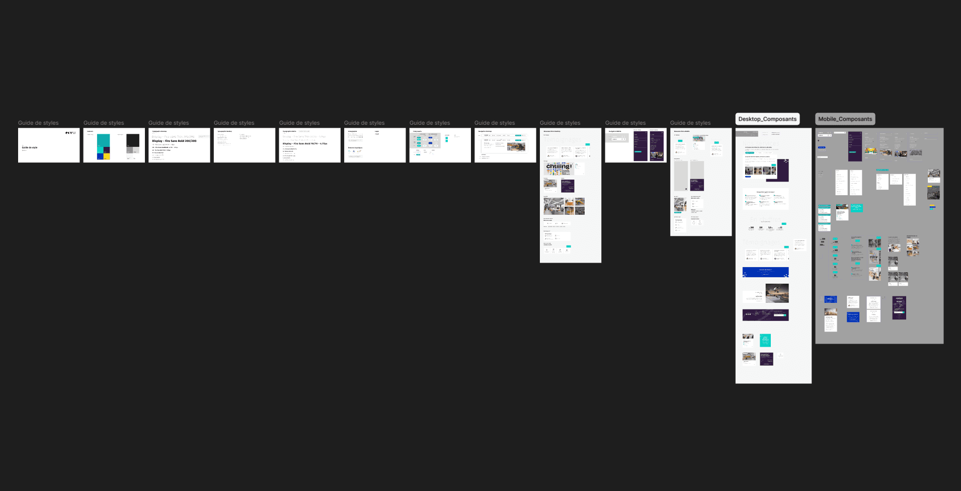 Des composants d'interface de site web réalisée dans le cadre d'un projet d'ux/ui à nantes pour le compte de la Samoa
