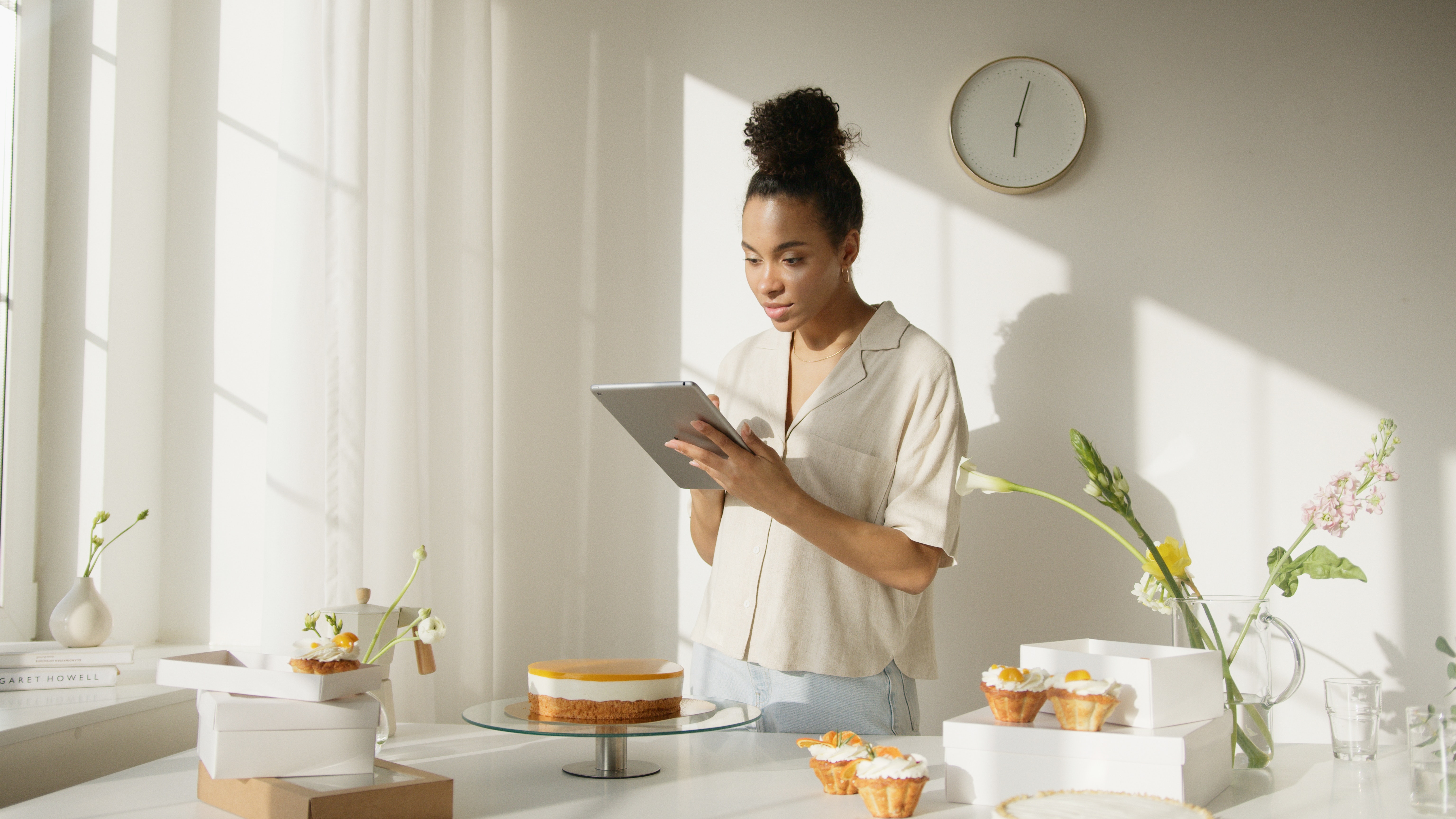 Woman using tablet