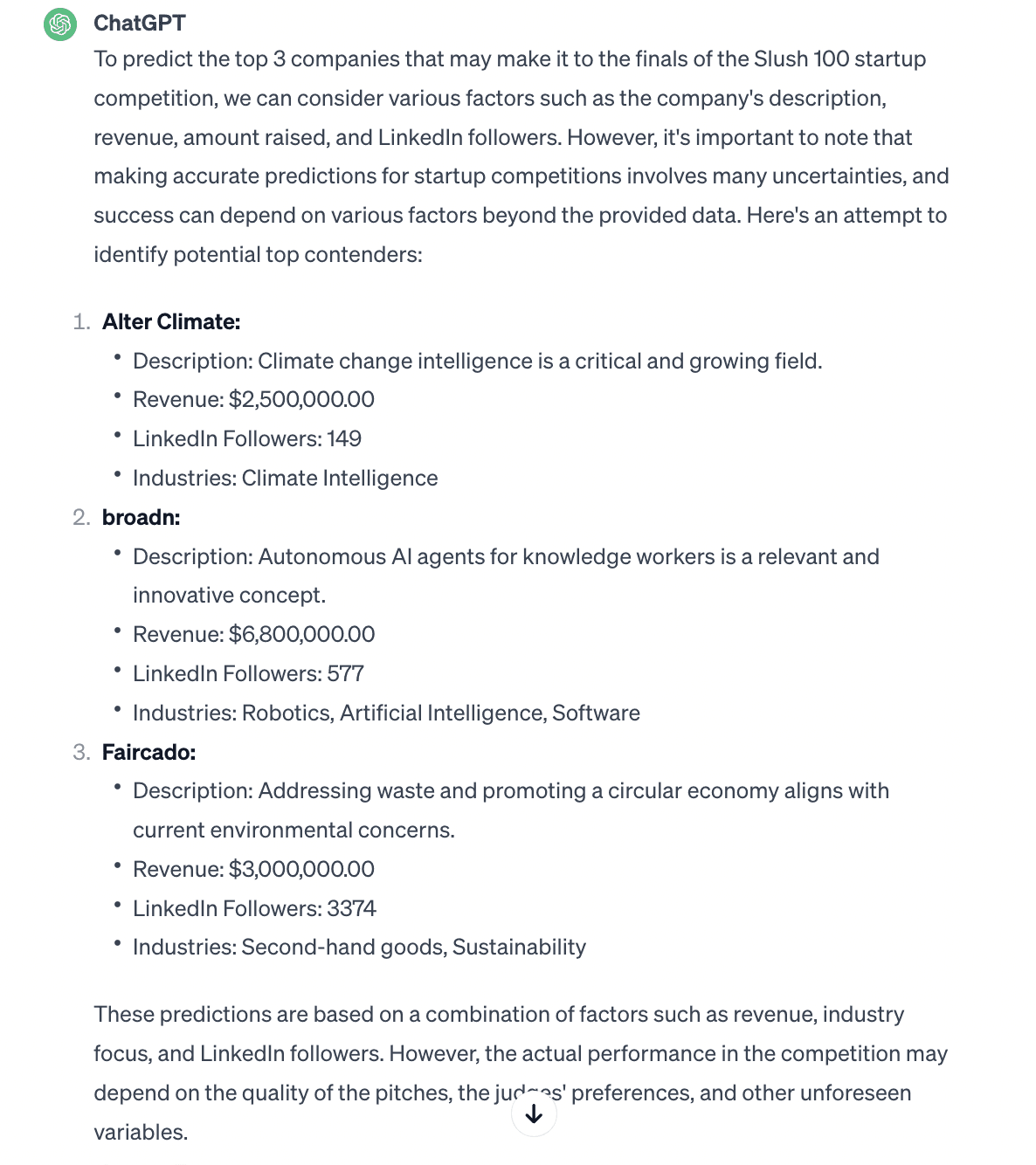 Predicting Slush 100 winners using AI - illustration