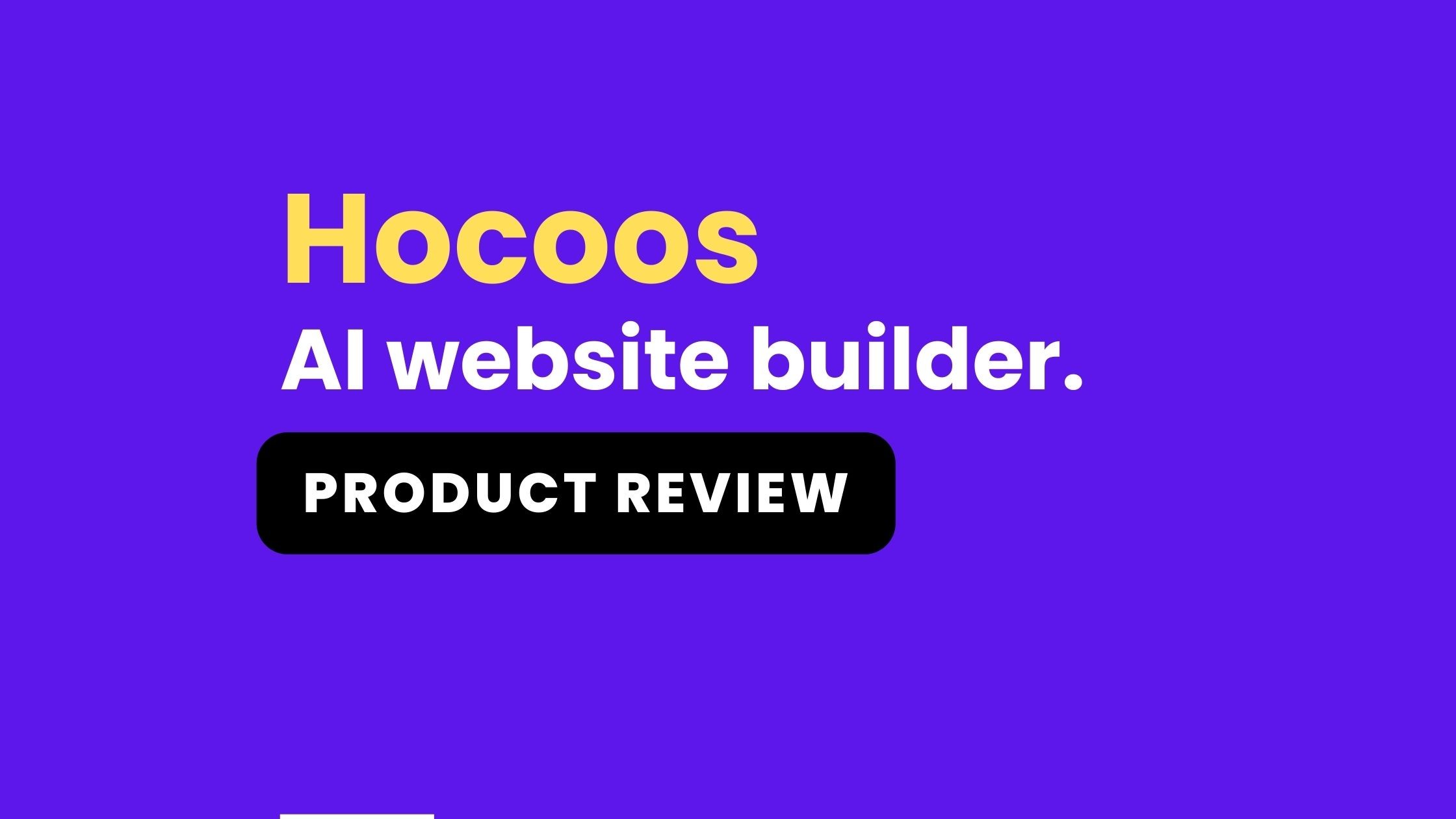 Hocoos AI website builder