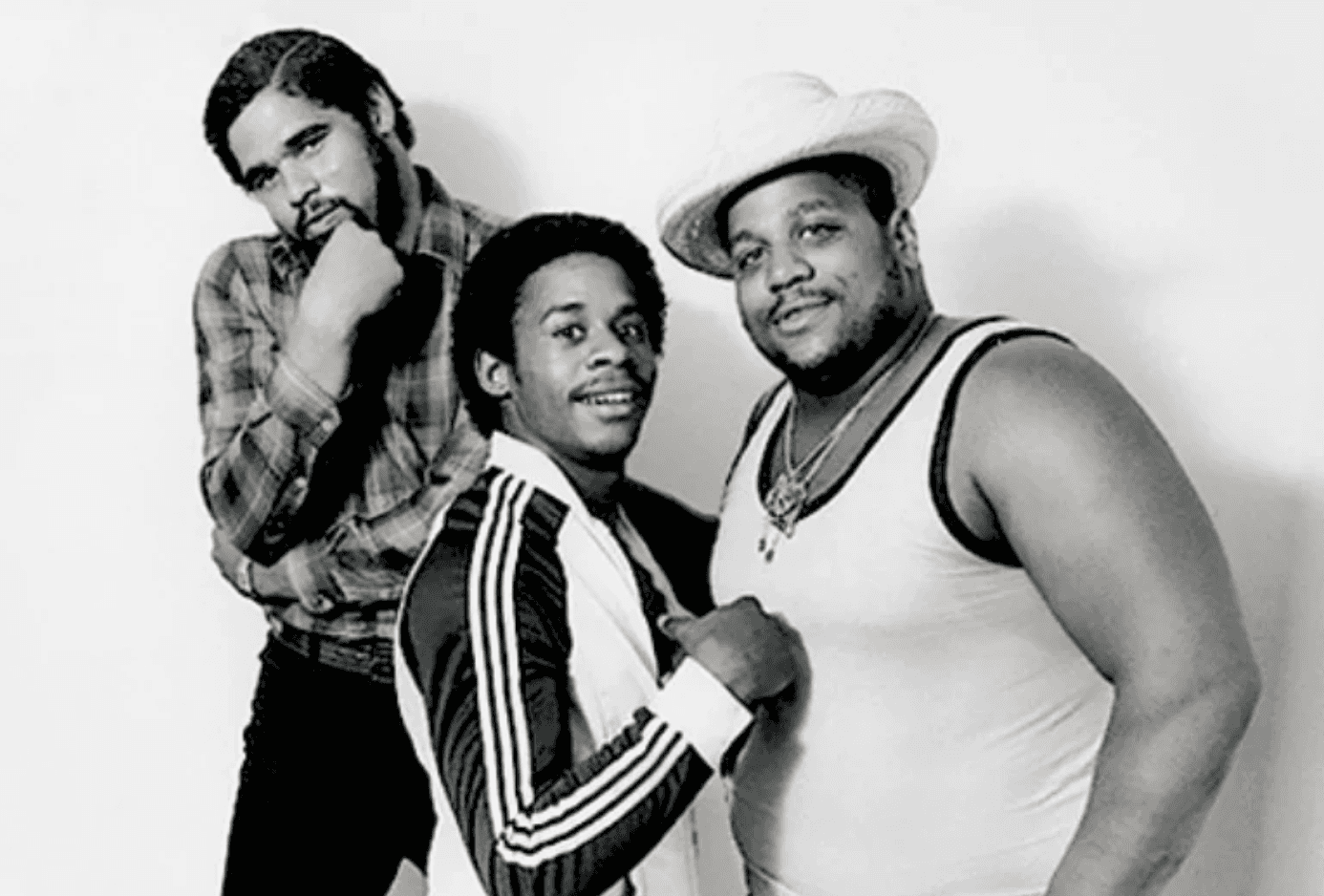 A black-and-white profile of The Sugarhill Gang