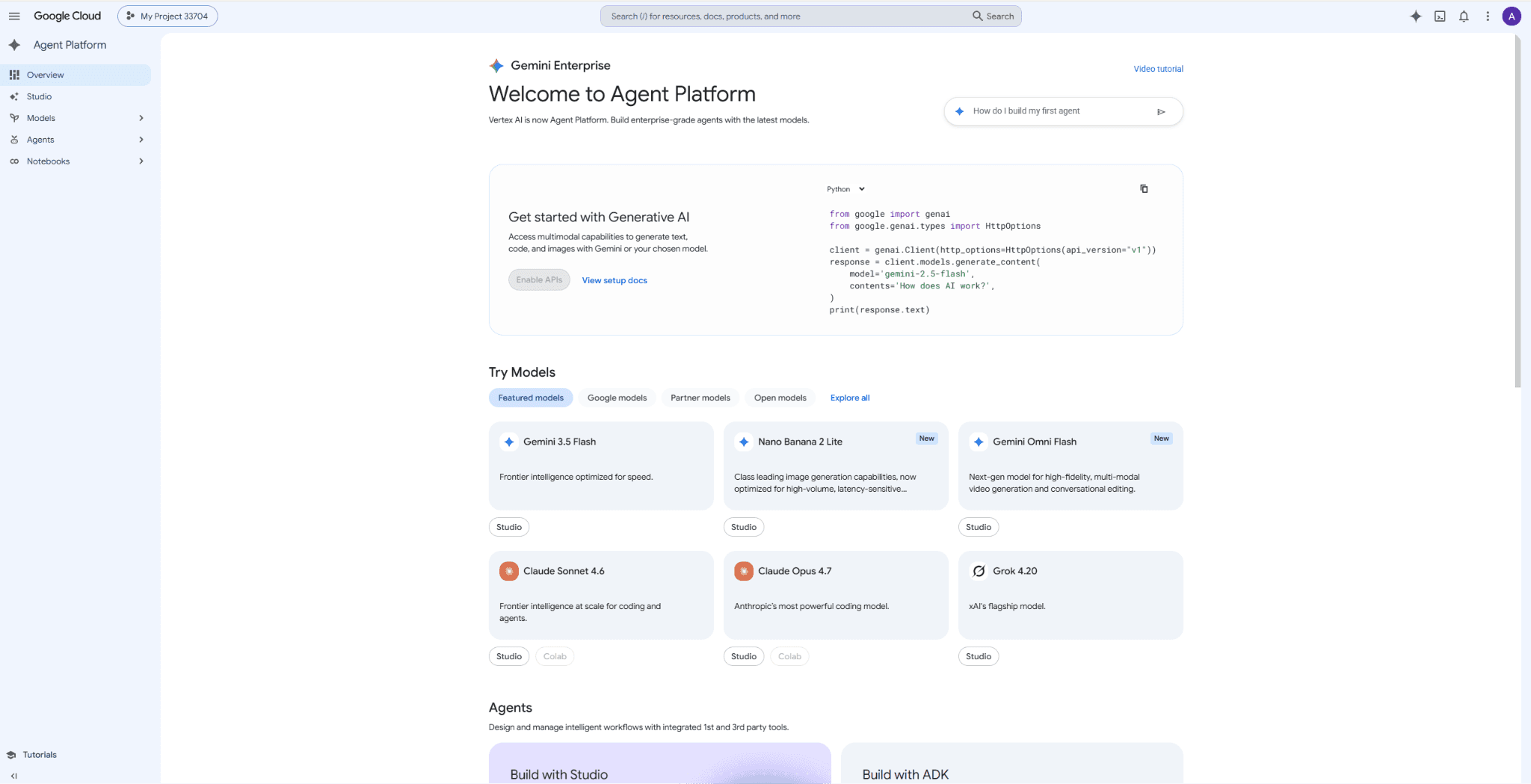 Dialogflow CX AI Agent platform