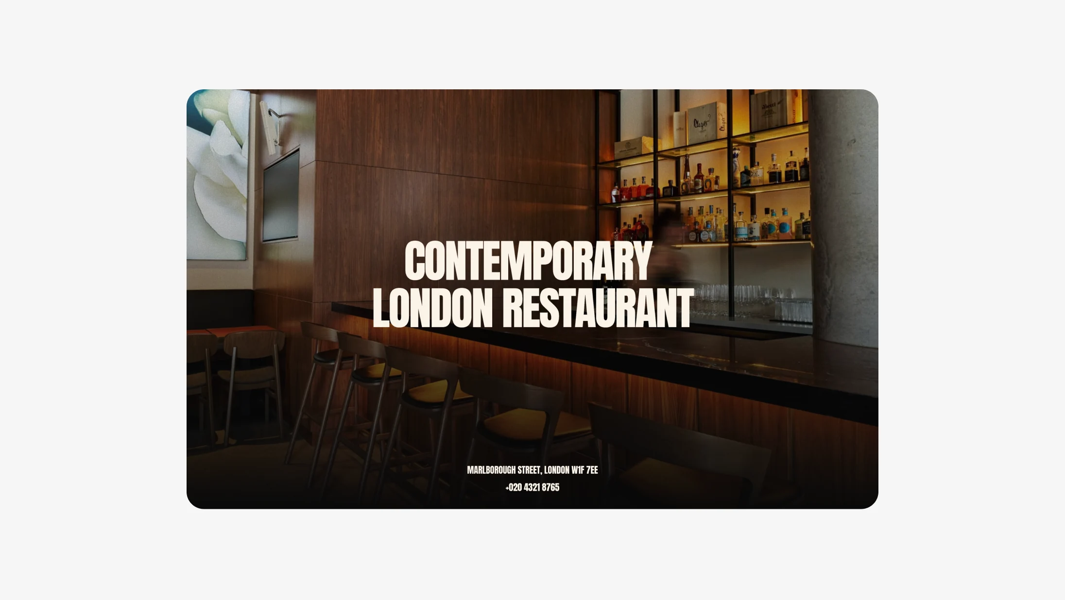 Restaurant website template preview for restaurants and food businesses